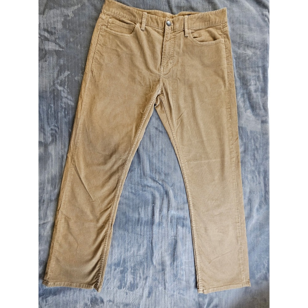 Vineyard Vines Mens 33x30 Corduroy Pants Tan Khaki 5-Pocket Straight Leg